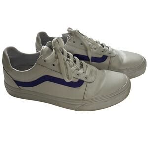 Vans Deluxe Comfort Ortholite Women’s Size 8.5 White and Purple Leather Sneakers